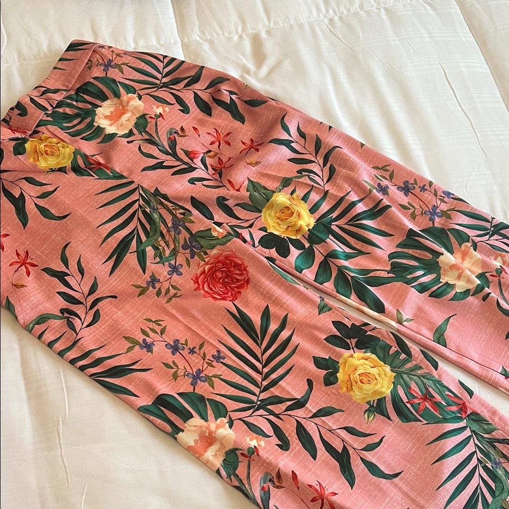 Pink Tropical Floral Pants suit by Rachel Zoe